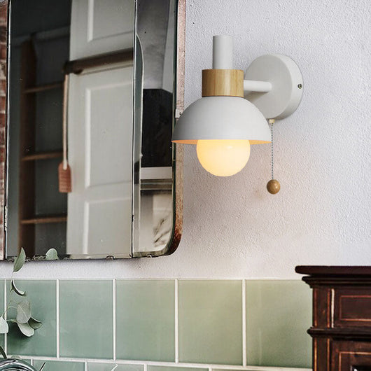 Modern Wall Sconce Lighting with Colorful Glass Shade for Living Room and Bedroom 12