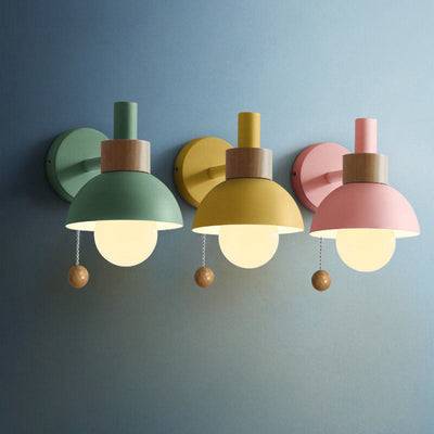 Modern Wall Sconce Lighting with Colorful Glass Shade for Living Room and Bedroom 1