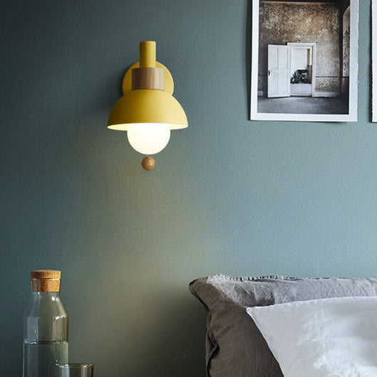 Modern Wall Sconce Lighting with Colorful Glass Shade for Living Room and Bedroom 3
