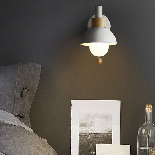 Modern Wall Sconce Lighting with Colorful Glass Shade for Living Room and Bedroom 8