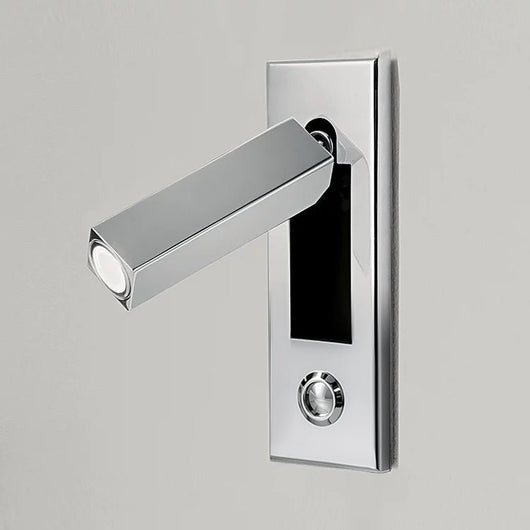 Modern Wall Sconce with Adjustable LED Light Metal and Glass Design for Bedroom White 17