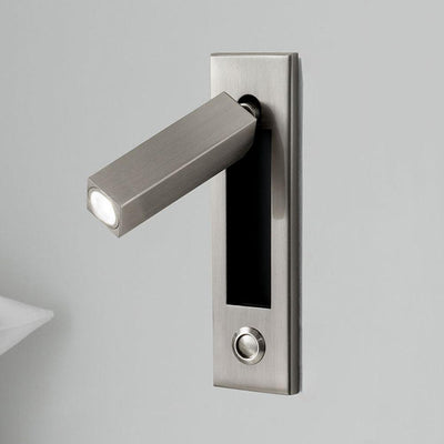 Modern Wall Sconce with Adjustable LED Light Metal and Glass Design for Bedroom White 25