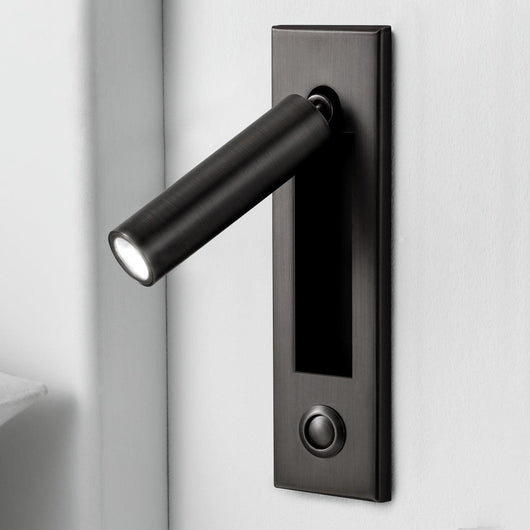 Modern Wall Sconce with Adjustable LED Light Metal and Glass Design for Bedroom White 27