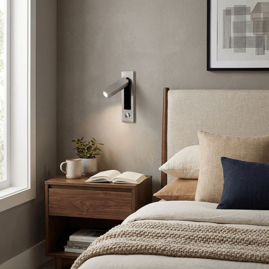 Modern Wall Sconce with Adjustable LED Light Metal and Glass Design for Bedroom White 6