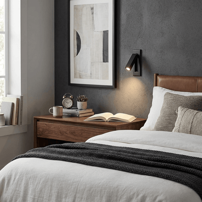 Modern Wall Sconce with Adjustable LED Light Metal and Glass Design for Bedroom White 7