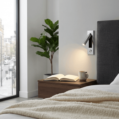 Modern Wall Sconce with Adjustable LED Light Metal and Glass Design for Bedroom White 8