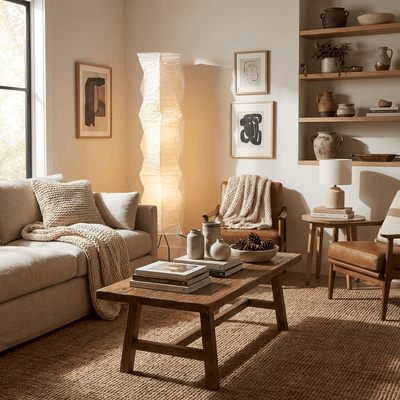 MulberryGlow | Modern Elegant Rice Paper Floor Lamp for Living Room 5