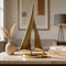 Nautical Charm | Elegant Copper Sailboat Decorative Sculpture with Gold Finish