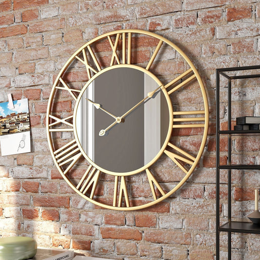 NexaCore | Large Wall Clock Decor with Mirror Finish for Timeless Home Aesthetics 0