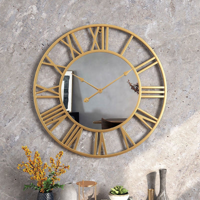 NexaCore | Large Wall Clock Decor with Mirror Finish for Timeless Home Aesthetics 1