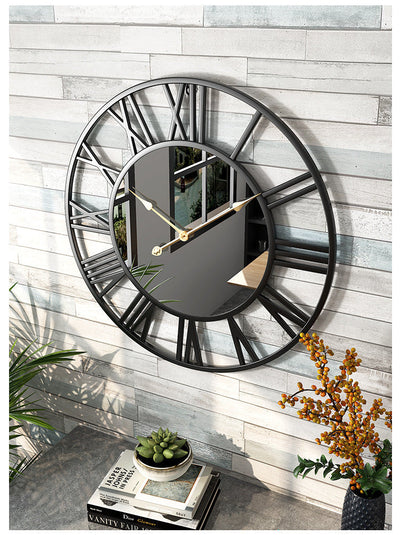 NexaCore | Large Wall Clock Decor with Mirror Finish for Timeless Home Aesthetics 4