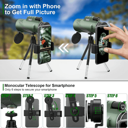 NexaCore | Monocular with 600x Ultra-Zoom and Multi-Coated HD Lens for Outdoor Adventures 7