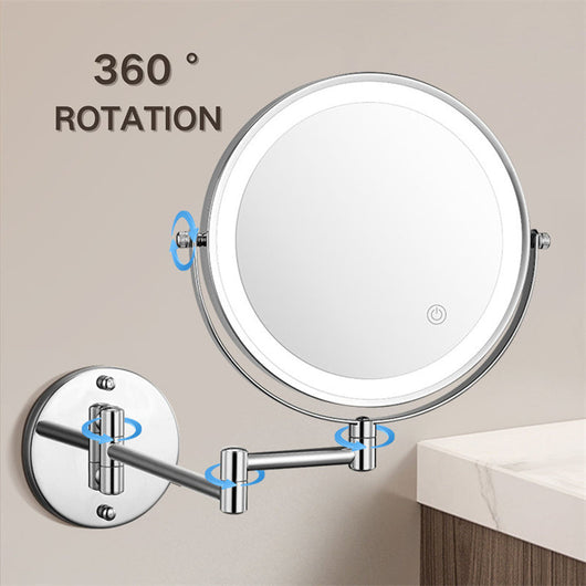 NexaCore | Shower Mirror for Shaving with 360° Rotation and Adjustable LED Lighting 3