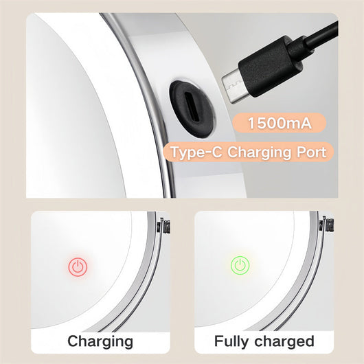 NexaCore | Shower Mirror for Shaving with 360° Rotation and Adjustable LED Lighting 5