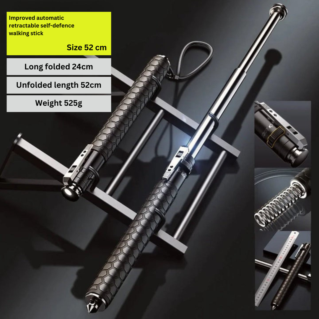 NexaGuard | Automatic Self Defense Walking Stick with Spring-Loaded Deployment for Enhanced Safety 8