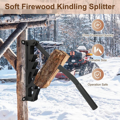NexaSplit | Firewood Splitter with Durable Wall-Mounted Design for Efficient Kindling Preparation 2