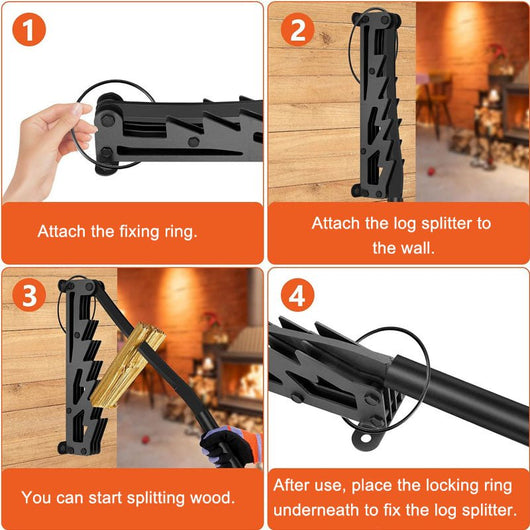 NexaSplit | Firewood Splitter with Durable Wall-Mounted Design for Efficient Kindling Preparation 4