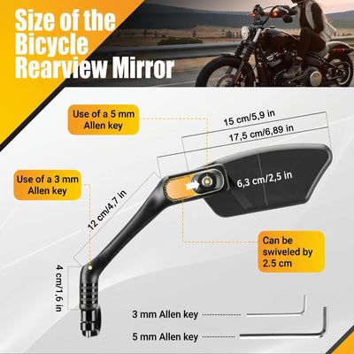 Nexa | Bicycle Mirror with 360° Adjustability and Shatterproof Design for Enhanced Safety 013