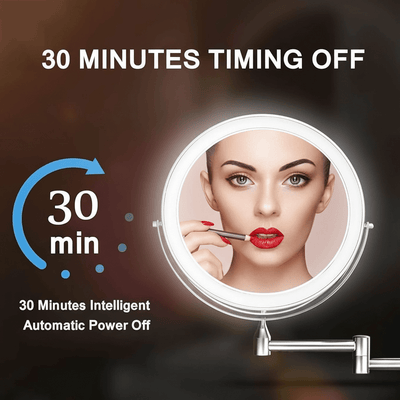 Nexa | Magnifying Makeup Mirror with LED Light and 10X Magnification for Precision Grooming 3