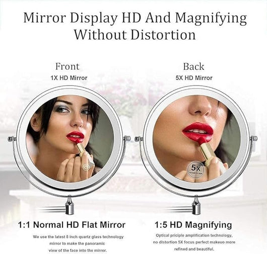 Nexa | Magnifying Makeup Mirror with LED Light and 10X Magnification for Precision Grooming 5