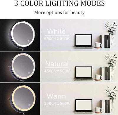 Nexa | Magnifying Makeup Mirror with LED Light and 10X Magnification for Precision Grooming 6