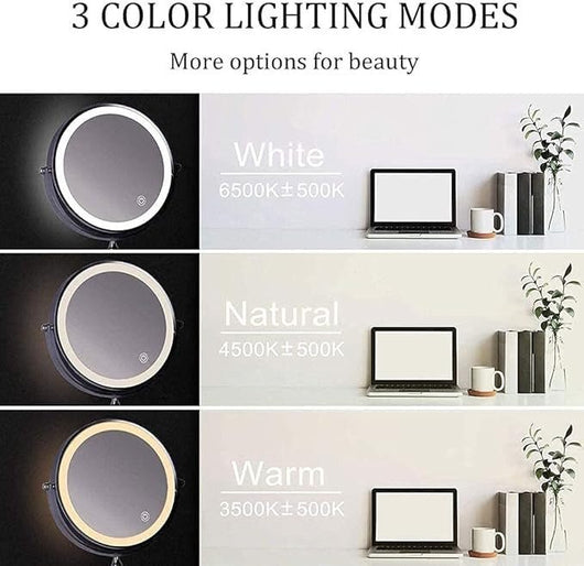 Nexa | Magnifying Makeup Mirror with LED Light and 10X Magnification for Precision Grooming 6