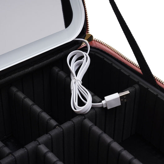 Nexa | Travel Makeup Bag with Adjustable LED Mirror for Organized Beauty Essentials 4