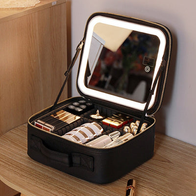 Nexa | Travel Makeup Bag with Adjustable LED Mirror for Organized Beauty Essentials 6