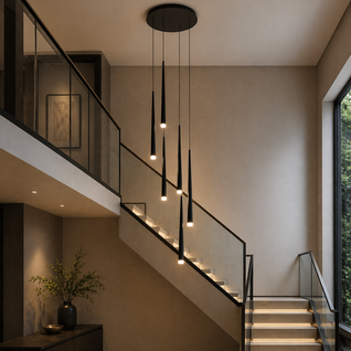 NordicAura | Elegant Adjustable Flush Mount Ceiling Light in Premium Iron and Acrylic