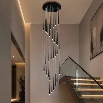 NordicAura | Elegant Adjustable Flush Mount Ceiling Light in Premium Iron and Acrylic 12
