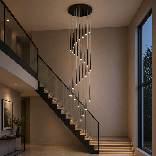 NordicAura | Elegant Adjustable Flush Mount Ceiling Light in Premium Iron and Acrylic 19