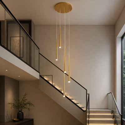 NordicAura | Elegant Adjustable Flush Mount Ceiling Light in Premium Iron and Acrylic 4