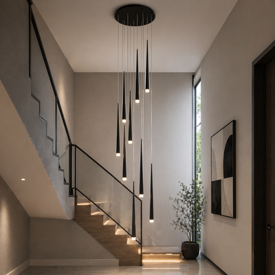 NordicAura | Elegant Adjustable Flush Mount Ceiling Light in Premium Iron and Acrylic 5