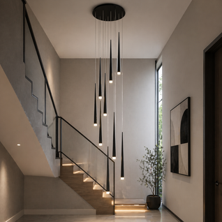 NordicAura | Elegant Adjustable Flush Mount Ceiling Light in Premium Iron and Acrylic
