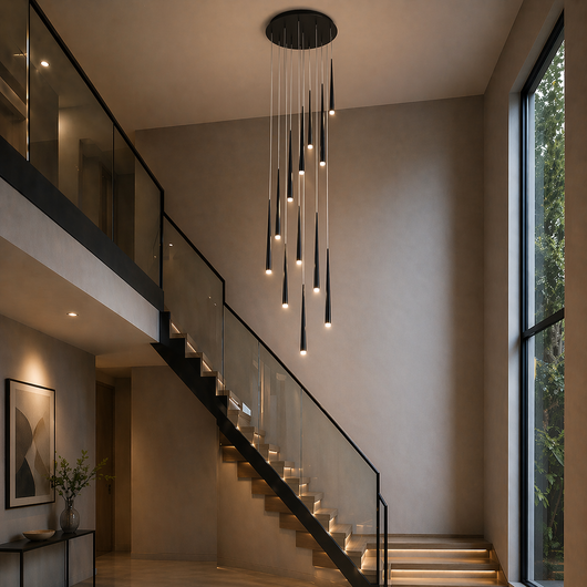 NordicAura | Elegant Adjustable Flush Mount Ceiling Light in Premium Iron and Acrylic 9
