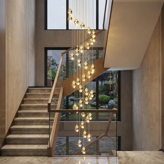 NordicAura | Elegant Adjustable LED Crystal Chandelier for Dining Room and Living Spaces 1