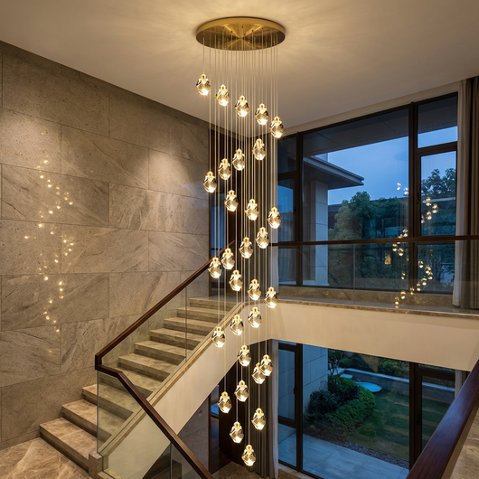 NordicAura | Elegant Adjustable LED Crystal Chandelier for Dining Room and Living Spaces 2
