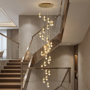 NordicAura | Elegant Adjustable LED Crystal Chandelier for Dining Room and Living Spaces