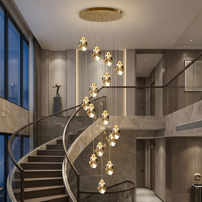 NordicAura | Elegant Adjustable LED Crystal Chandelier for Dining Room and Living Spaces 4