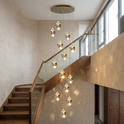 NordicAura | Elegant Adjustable LED Crystal Chandelier for Dining Room and Living Spaces 6