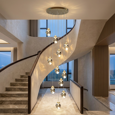 NordicAura | Elegant Adjustable LED Crystal Chandelier for Dining Room and Living Spaces 7