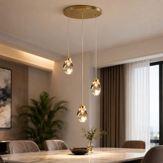 NordicAura | Elegant Adjustable LED Crystal Chandelier for Dining Room and Living Spaces
