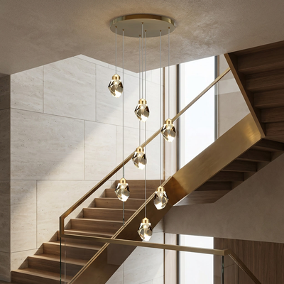 NordicAura | Elegant Adjustable LED Crystal Chandelier for Dining Room and Living Spaces 8