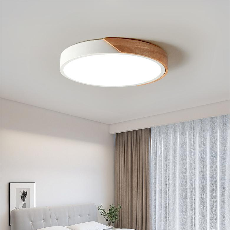 NordicAura | Elegant Minimalist Flush Mount Ceiling Light with Wooden Finish 2