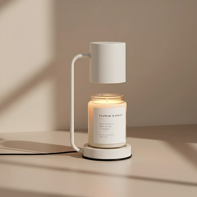 NordicGlow | Elegant Dual-Purpose Candle Warmer Lamp with Ambient Lighting + Metal and Glass 0