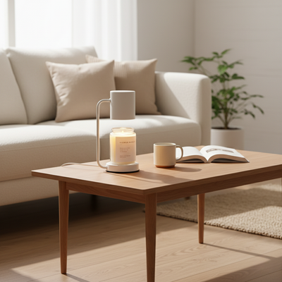 NordicGlow | Elegant Dual-Purpose Candle Warmer Lamp with Ambient Lighting + Metal and Glass 1