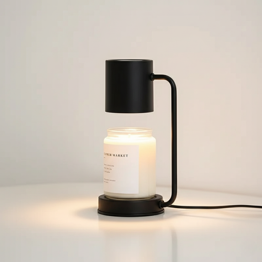 NordicGlow | Elegant Dual-Purpose Candle Warmer Lamp with Ambient Lighting + Metal and Glass 4