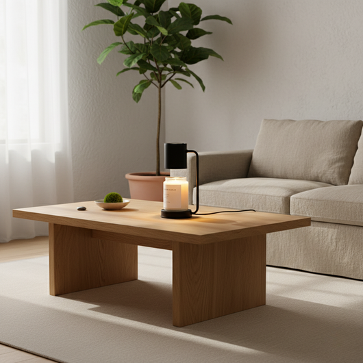 NordicGlow | Elegant Dual-Purpose Candle Warmer Lamp with Ambient Lighting + Metal and Glass 5