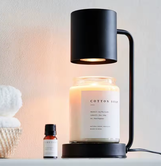 NordicGlow | Elegant Dual-Purpose Candle Warmer Lamp with Ambient Lighting + Metal and Glass 7