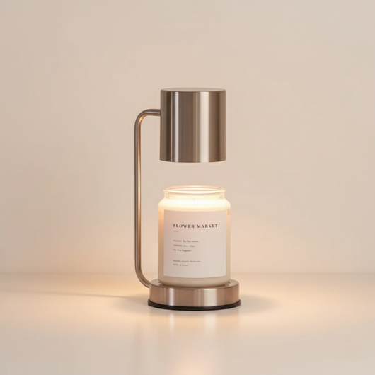 NordicGlow | Elegant Dual-Purpose Candle Warmer Lamp with Ambient Lighting + Metal and Glass 8